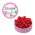 Small Pink Snap-Top Mint Tin Filled w/ Cinnamon Red Hots